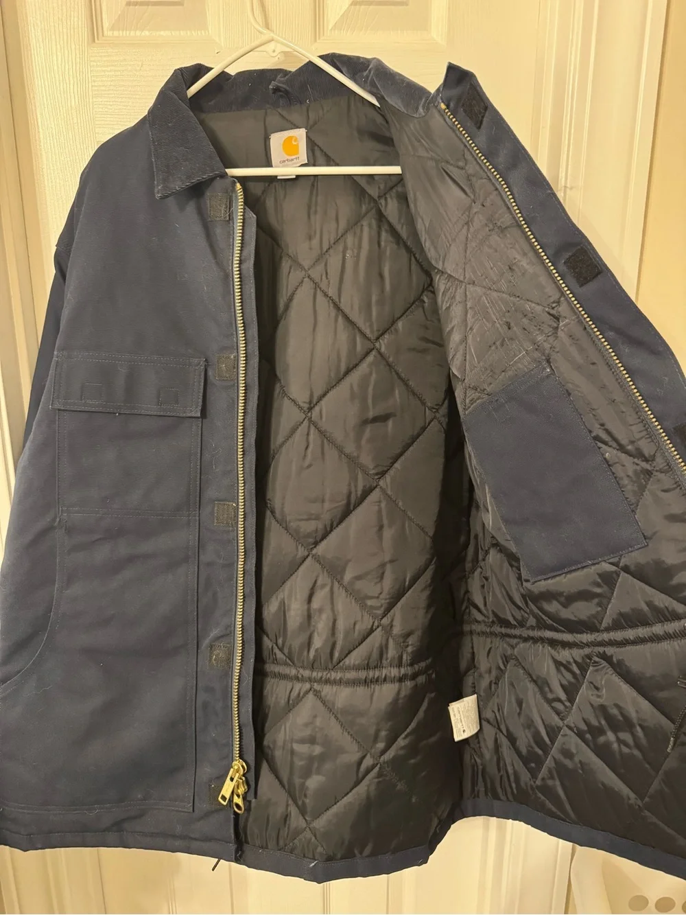 Carhartt Men’s Dark Navy Canvas Work Jacket